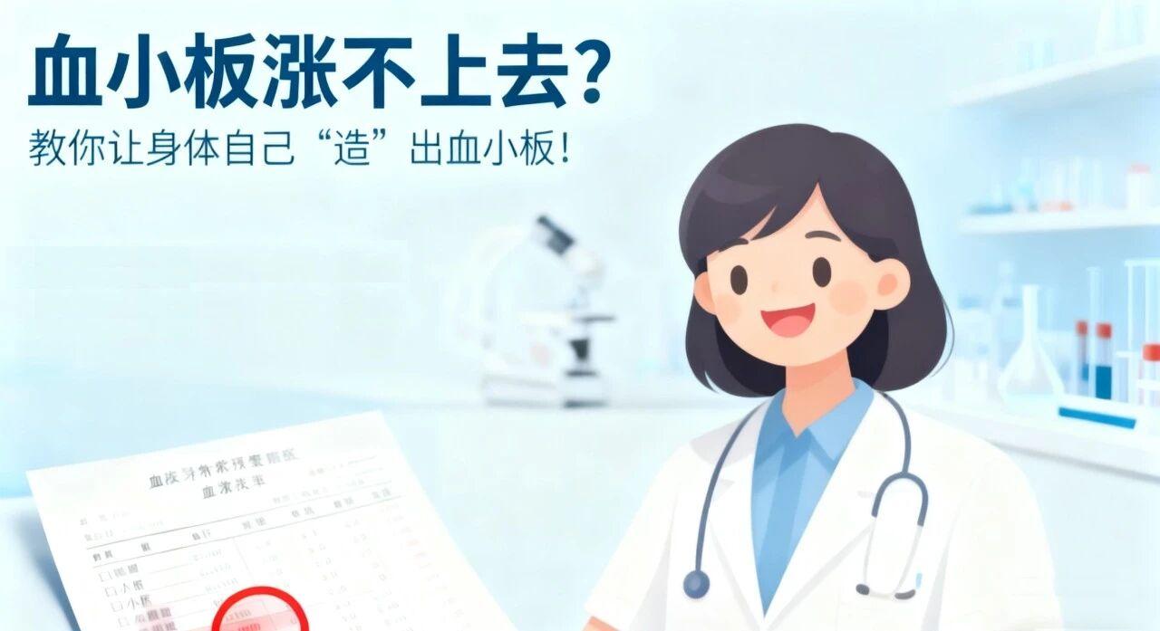 血小板涨不上去？别再瞎吃瞎补了！我来教你让身体自己“造” 出血小板！血小板低