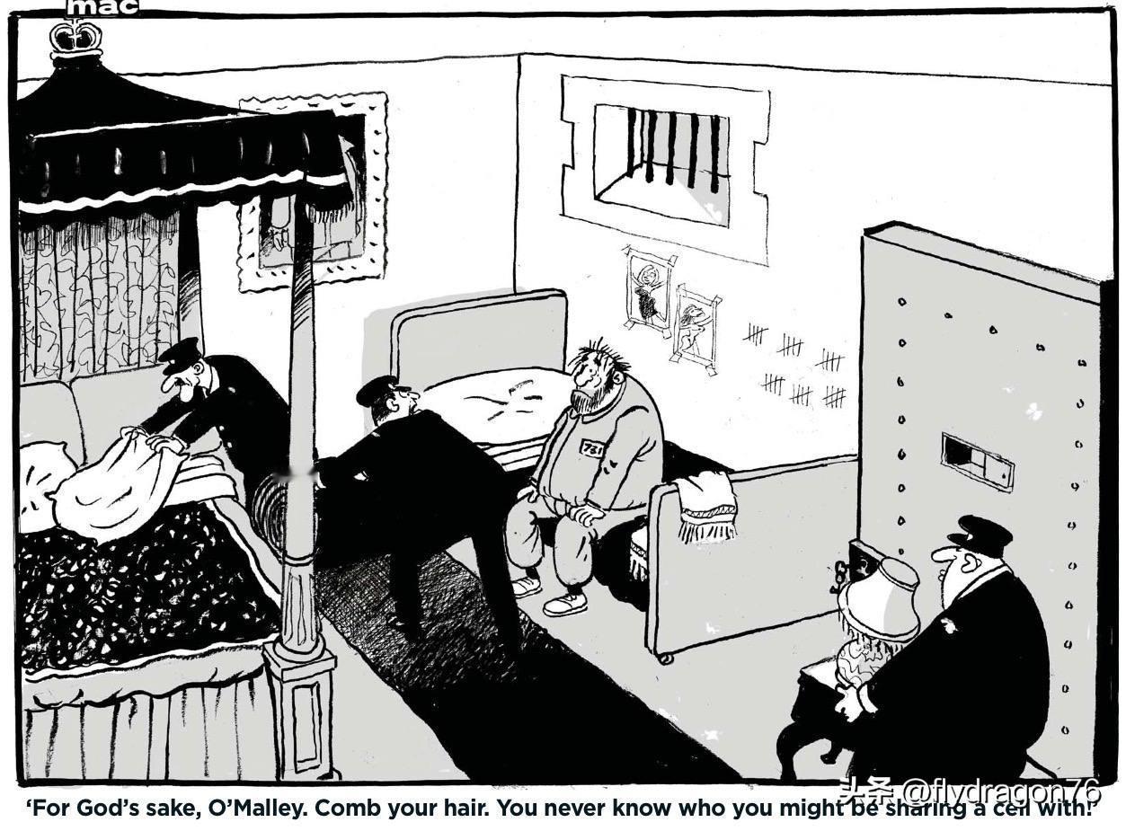 “看在上帝的份上，奥马利，梳梳头吧。你永远不知道你会和谁关在同一个牢房里。”《星