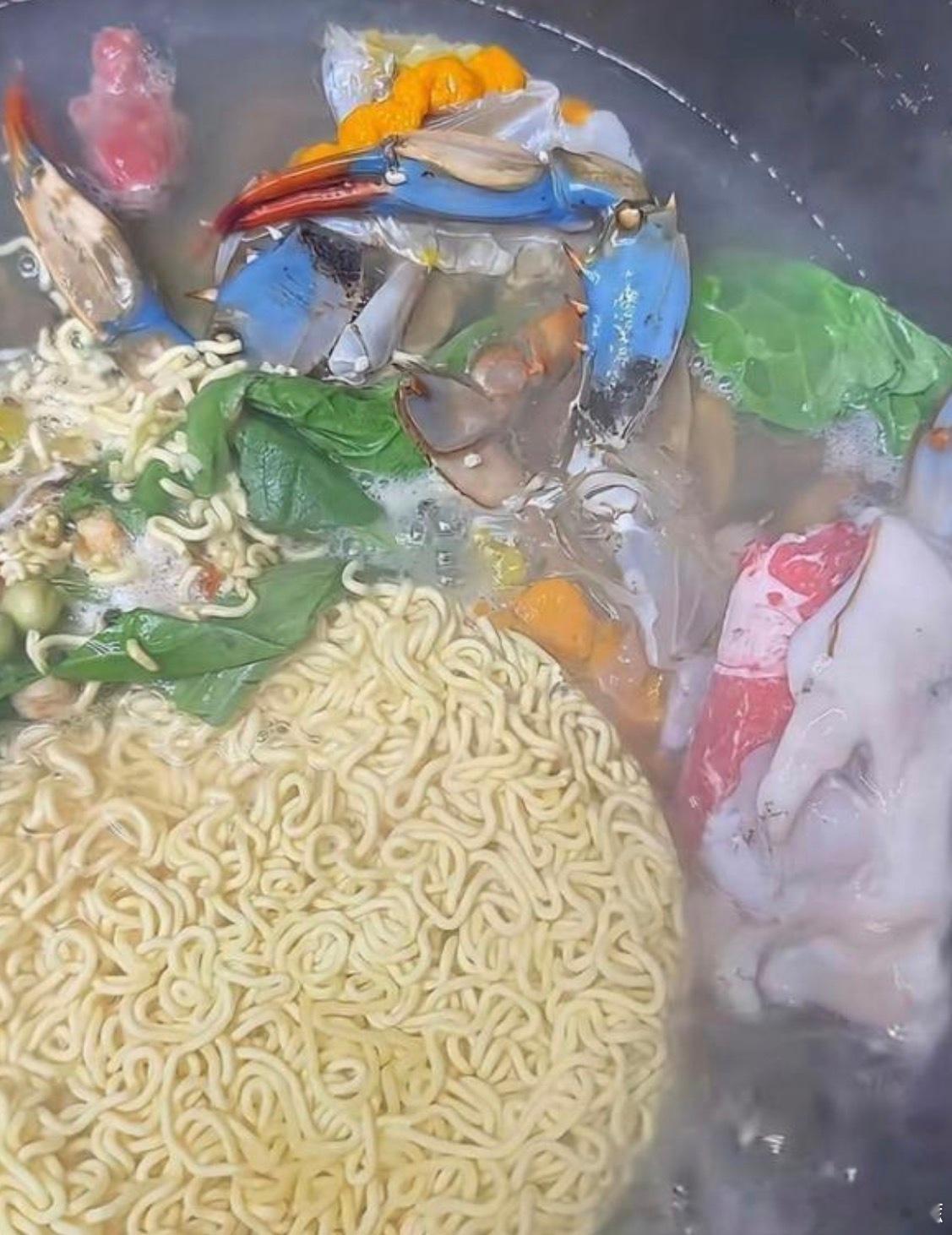女朋友煮的面条我真下不去嘴啊。