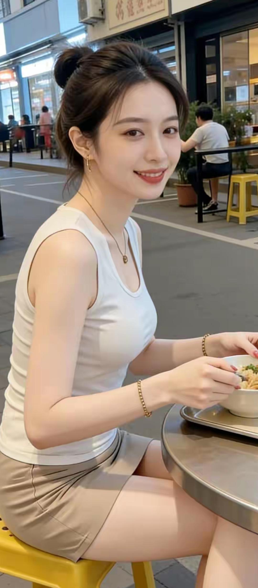 阳光明媚的午后，来一碗清爽的米粉，享受惬意的时光！🌞🥗🍽️