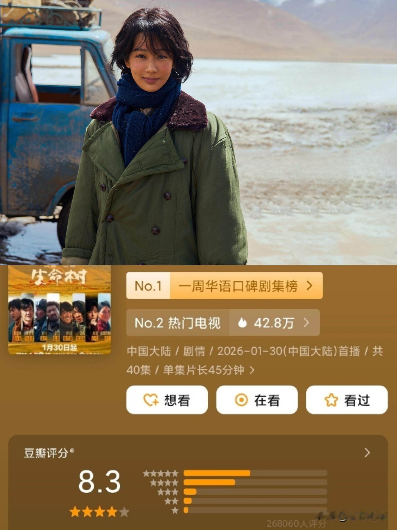 杨紫新剧《生命树》收官评分飙到8.3，真的狠狠被惊艳到！这波转型直接封神，彻底