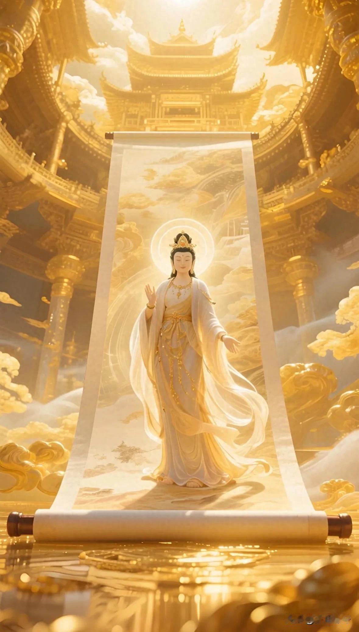 绝美观音插画，一笔一画皆慈悲，愿所求皆顺遂无虞🙌