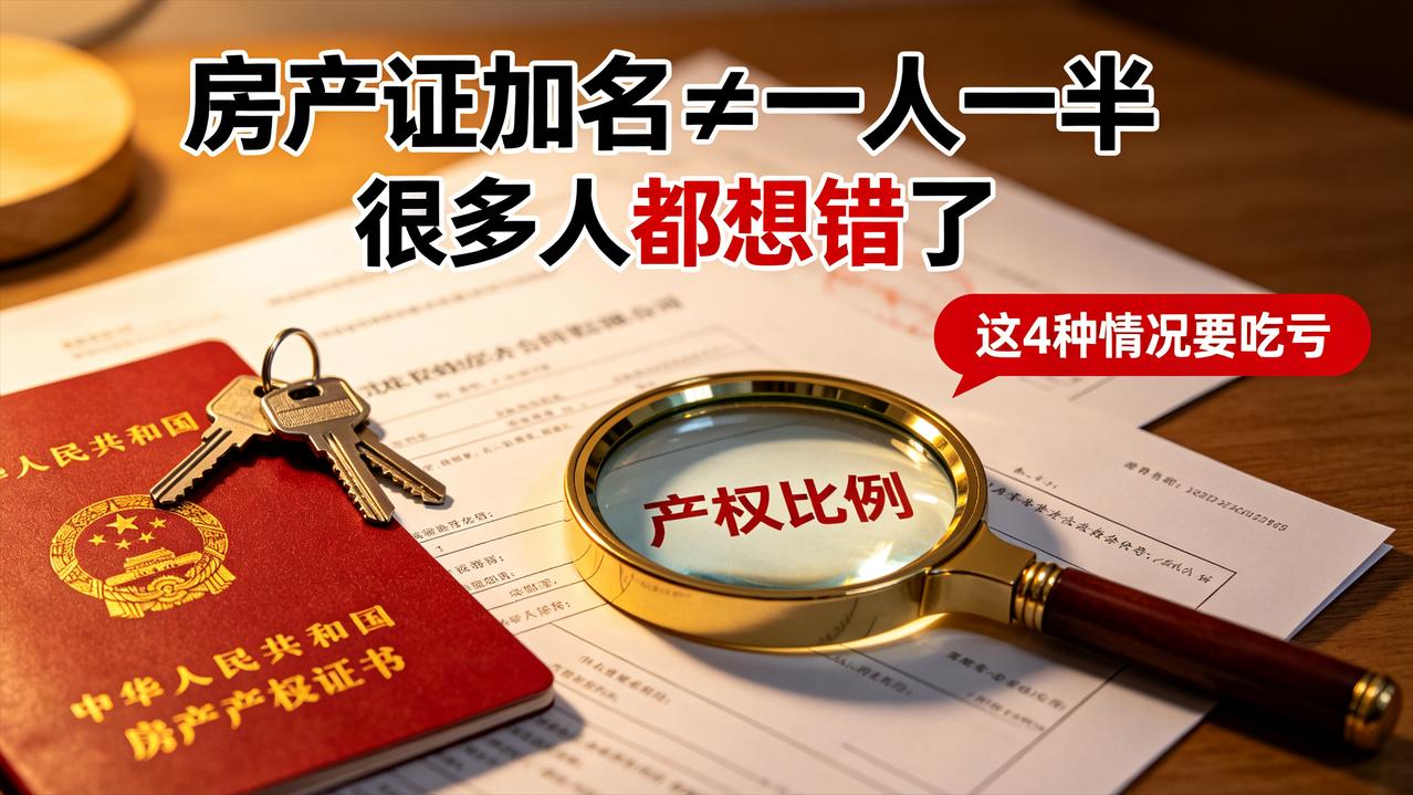 房产证上加名字就等于有一半产权？很多人都想错了，这4种情况最容易吃亏结婚要