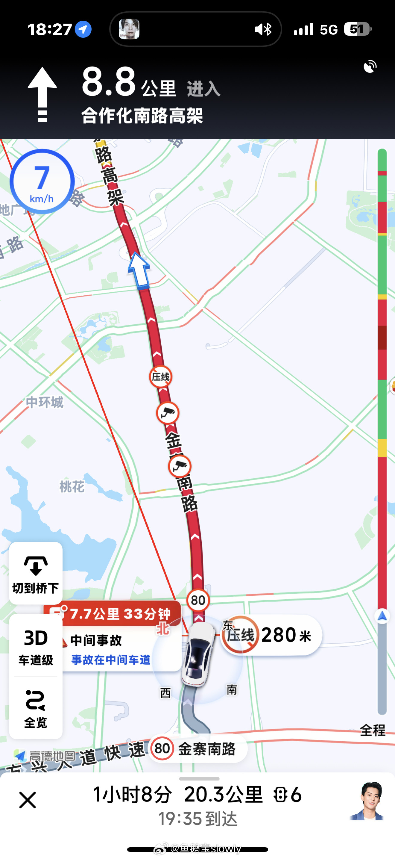 好久没有赶晚高峰了，还是金寨路….​​​