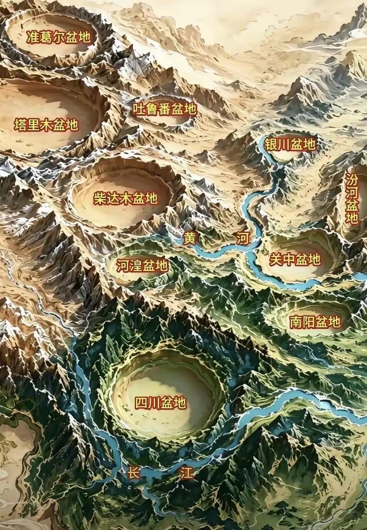 这盆地像不像陨石坑