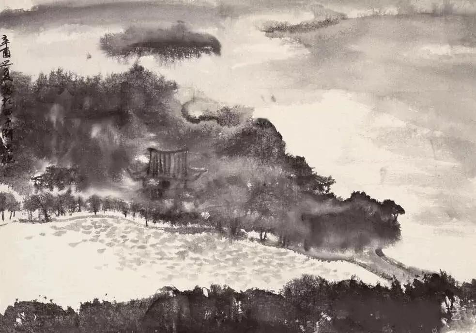 周思聪山水小品画。周思聪，1955年考入中央美术学院附属中学，1958年考入