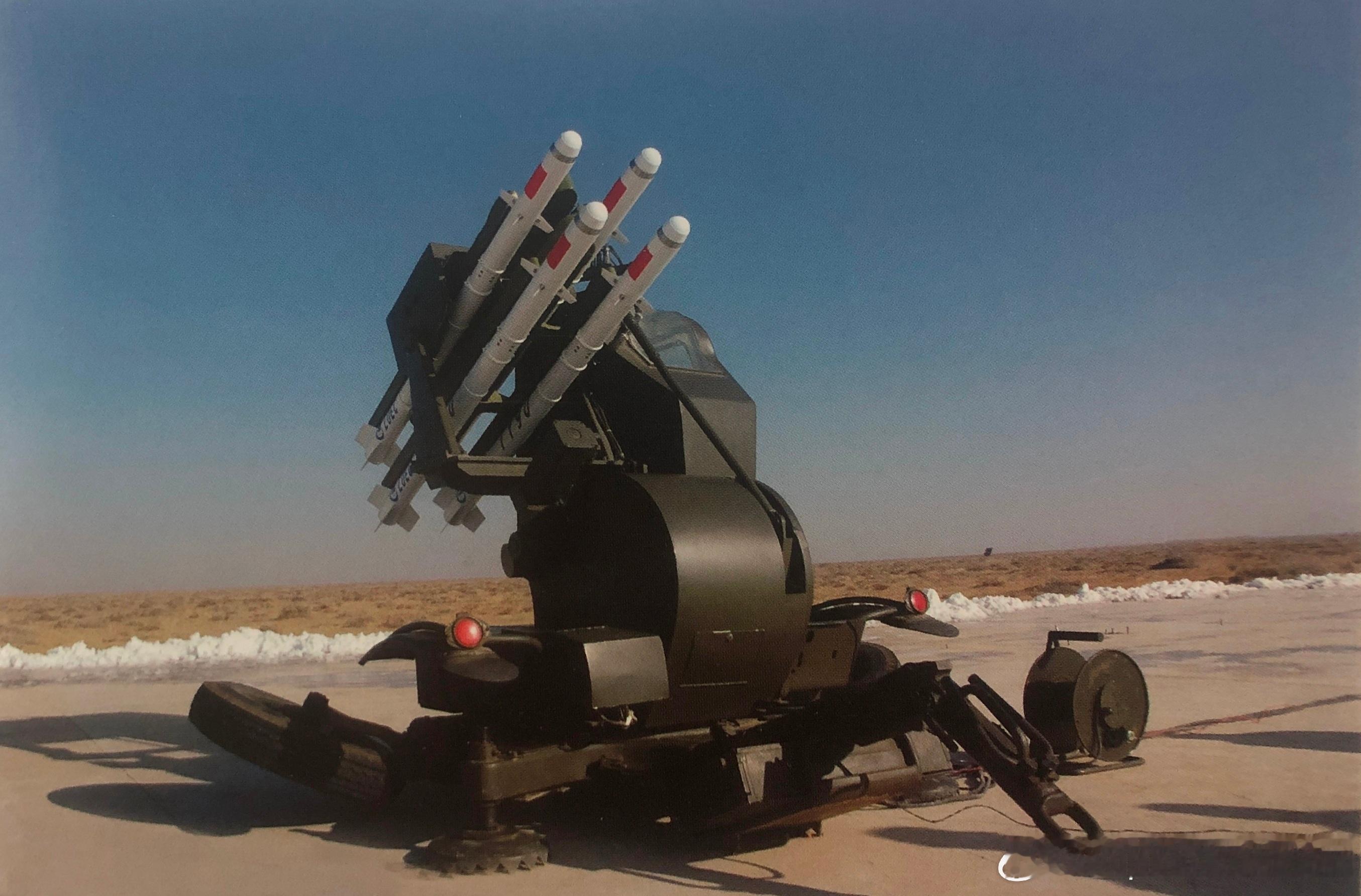 神弓弹炮防空系统，1个导弹连由2部导弹发射架（TY-90空空导弹）和3门23毫米