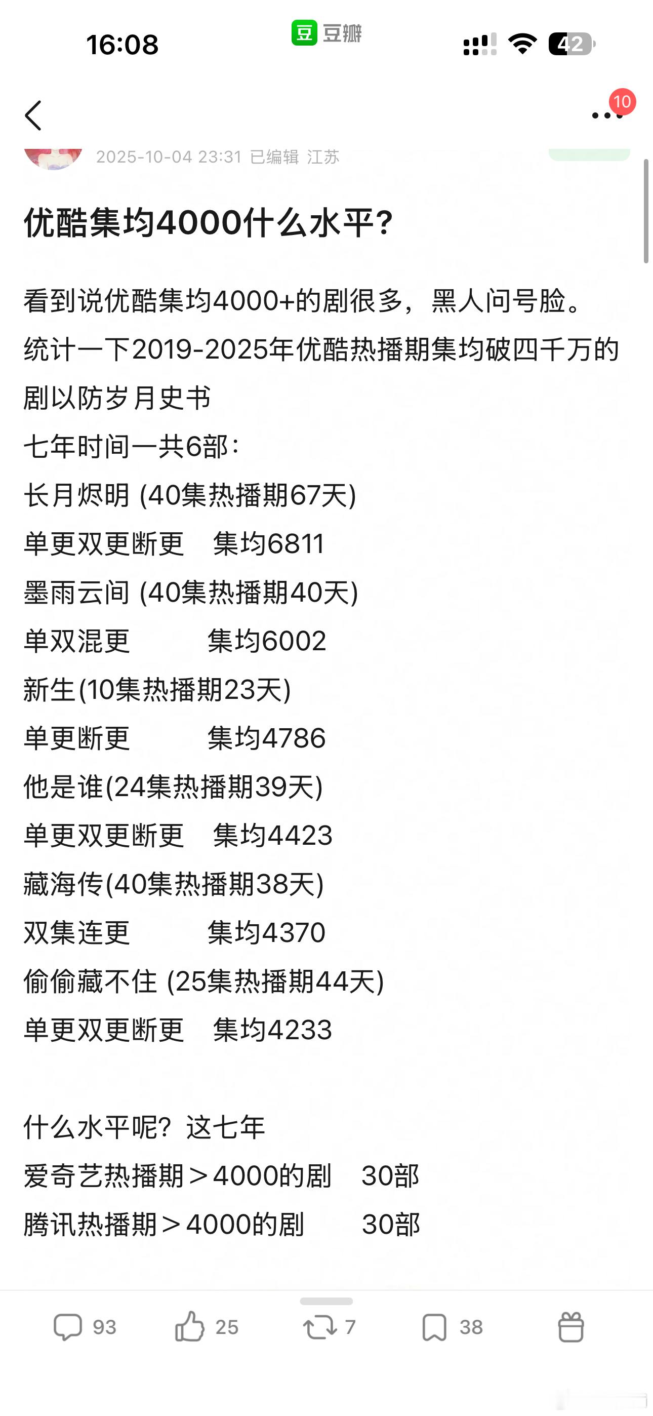 原来优酷上4000的剧这么少。。。​​​
