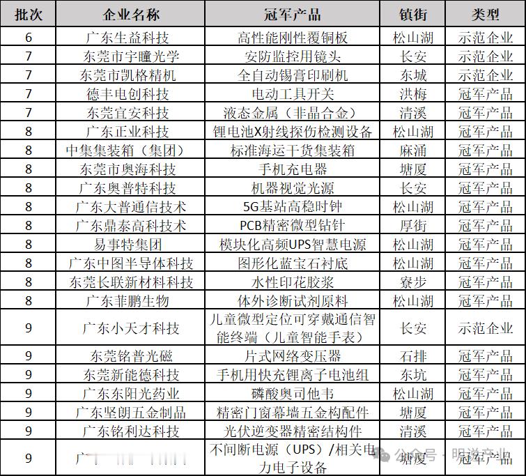 东莞，到2026年6月，目前累计有22家国家级制造业单项冠军，专精特新“小巨人”