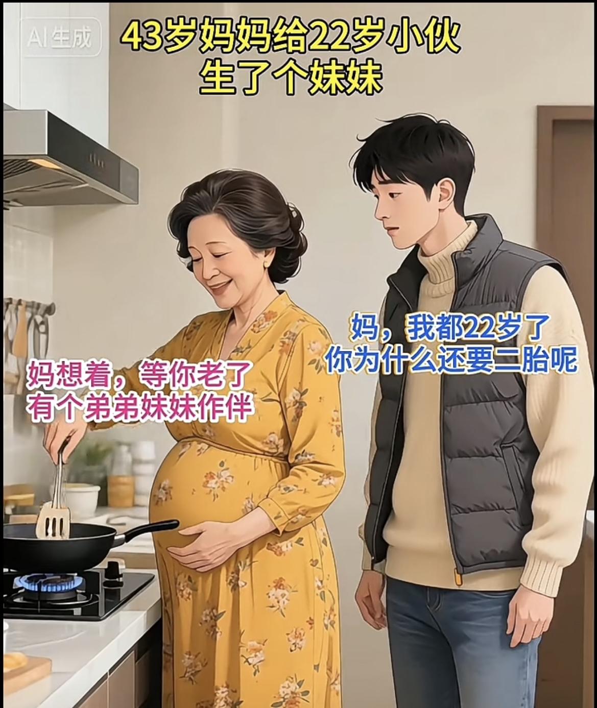 “妈，你这是要生二胎呢，生个妹妹吧”[吃瓜]
