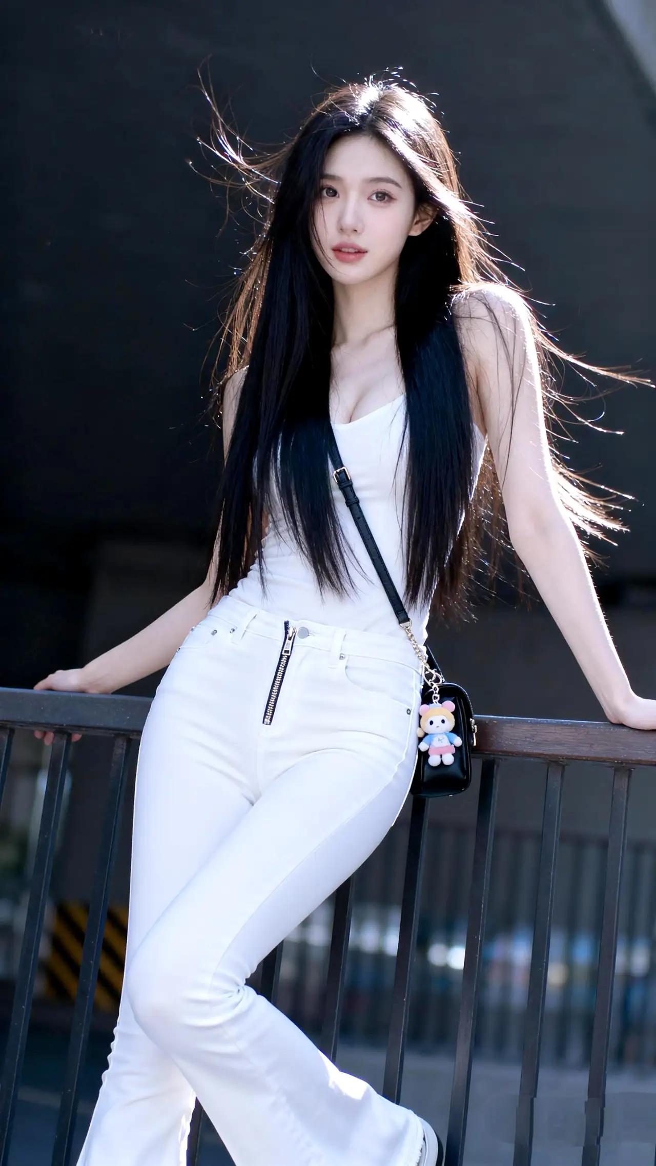 美丽的少女散发出无处不在的青春气息，绝顶的身材韵味十足