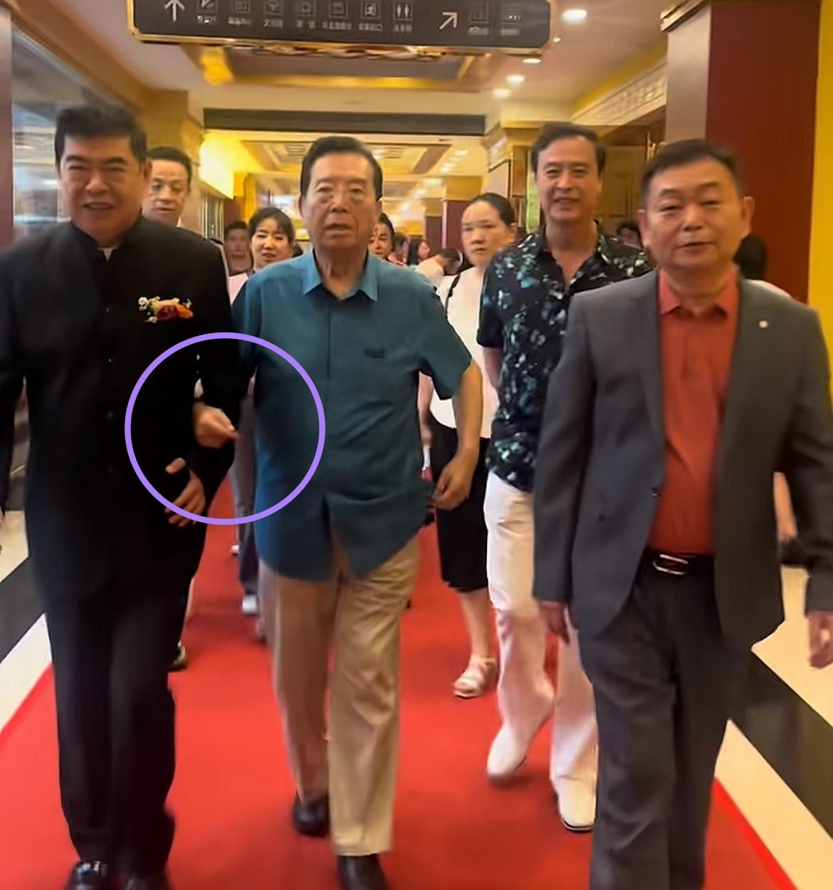 87岁李双江健康状况惹担忧！全程需要搀扶友人的手臂，妻子梦鸽缺席，步履给人的感觉