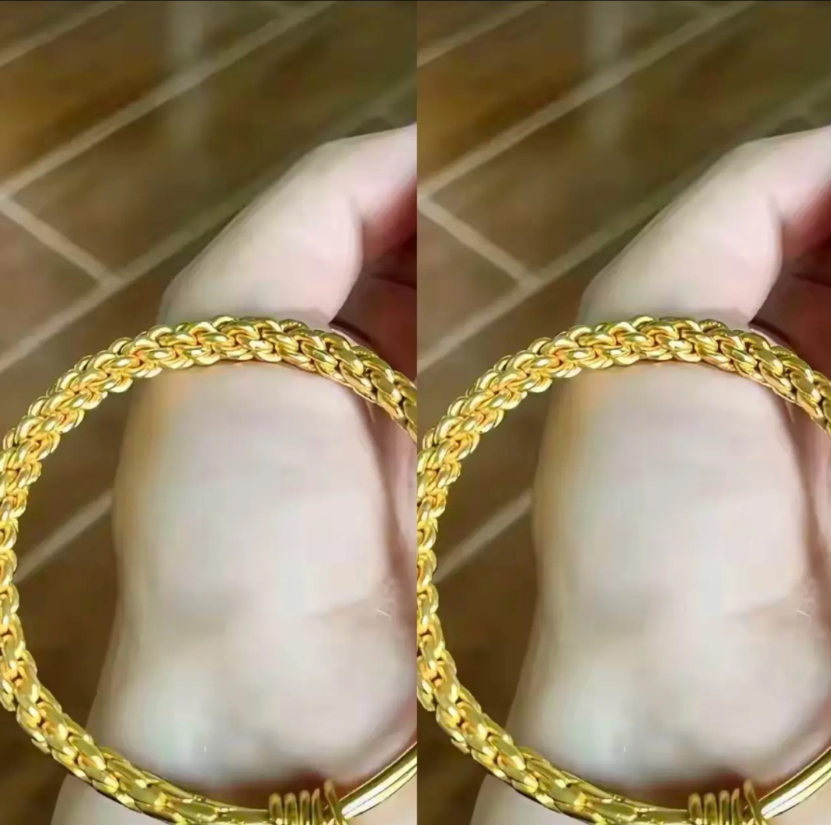 安徽，一名女子的男朋友送了她一个金手镯，她戴着这个金手镯去单位上班，她的同事看到