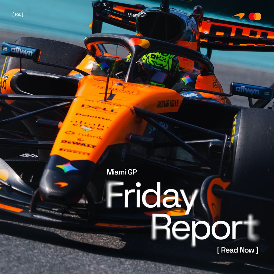 F1迈阿密站冲刺排位赛，迈凯伦强势回归。一个月的休战给了迈凯伦充分的调整赛车的时
