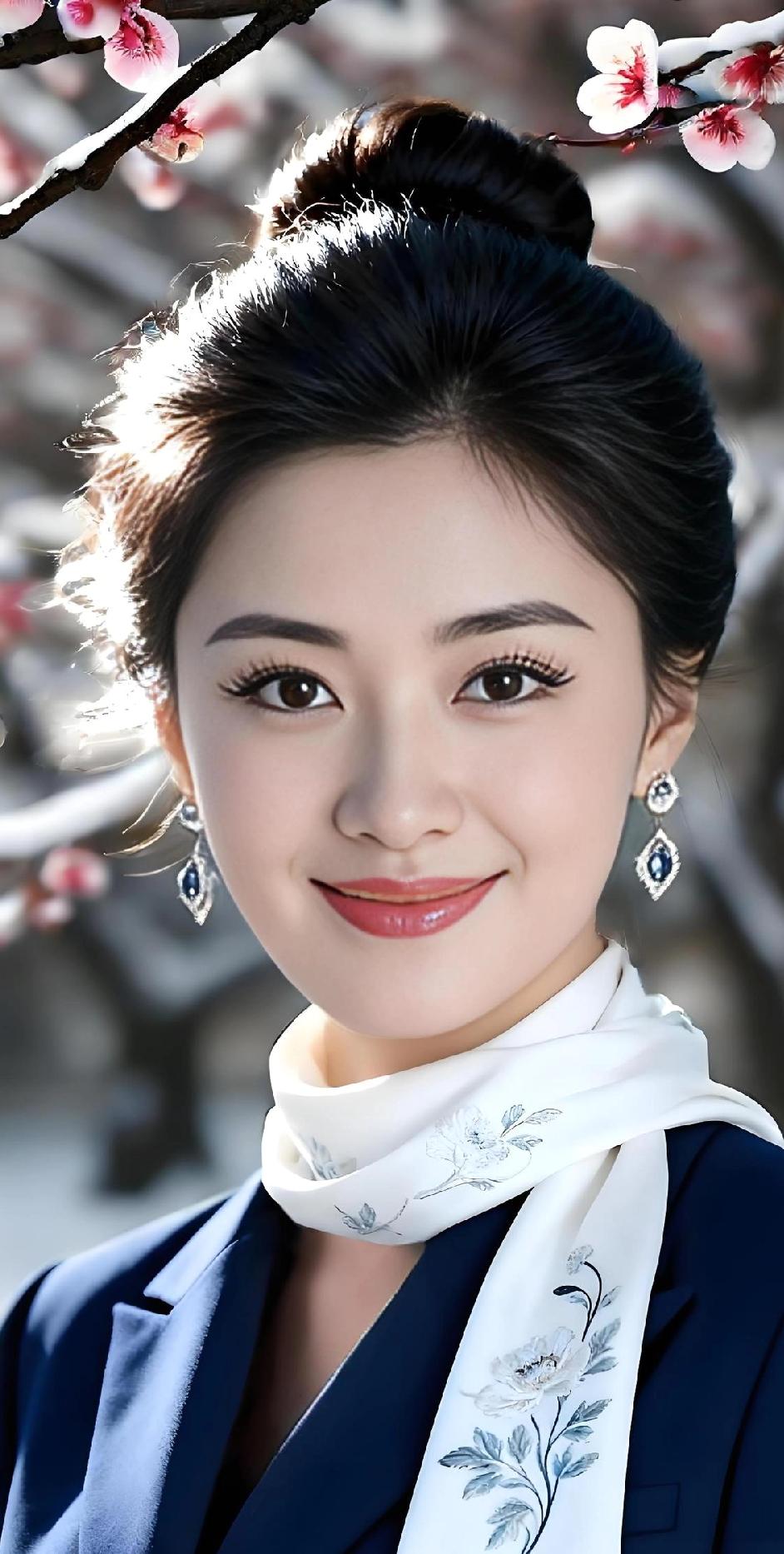 优雅气质，花海中的东方美人