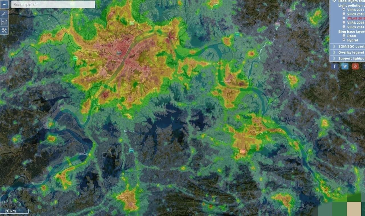武鄂黄黄人口热力图武汉和鄂州之间建设武汉新城，鄂州和黄石