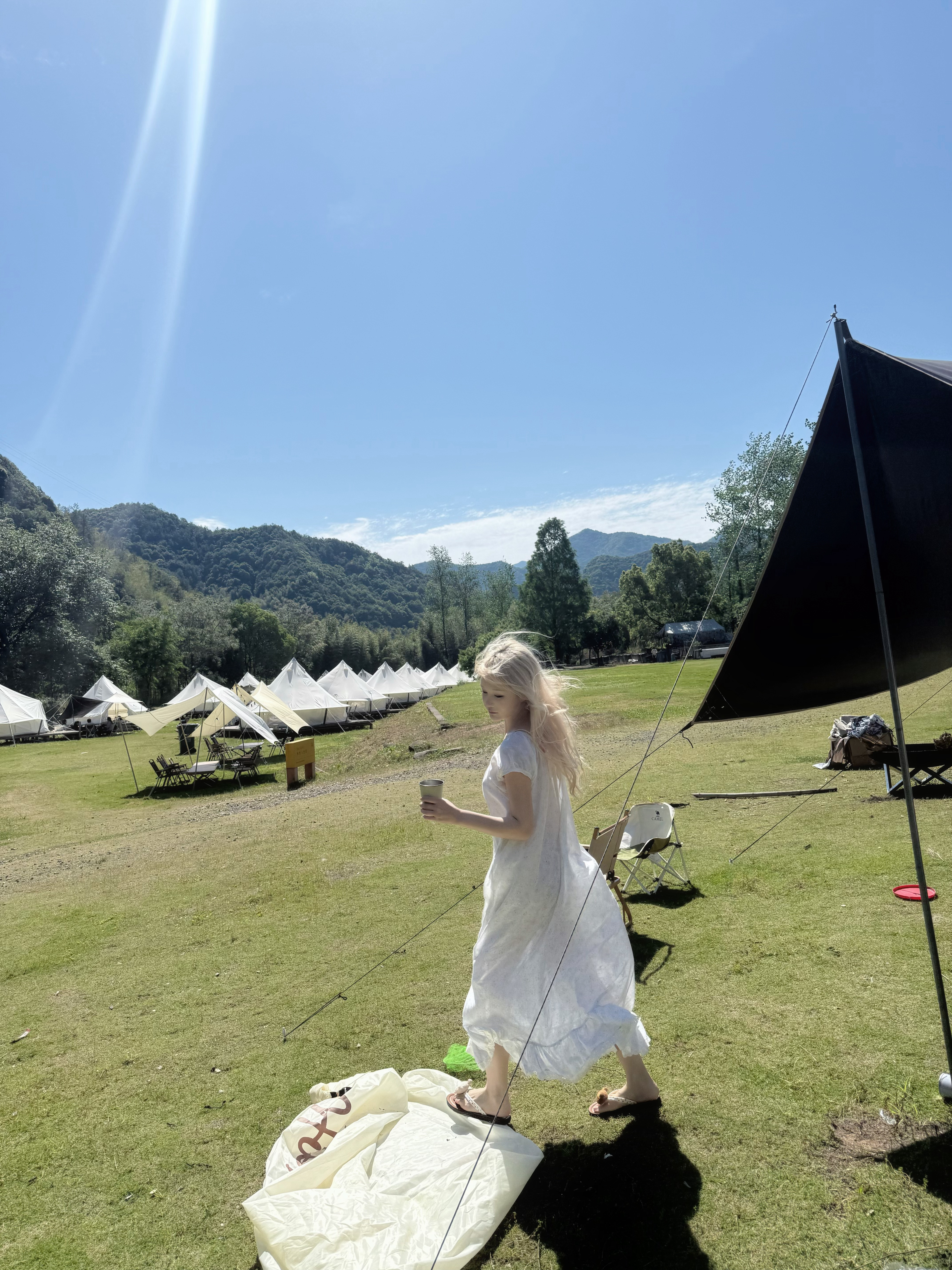 🏕️露营的时候会变成开朗小女孩