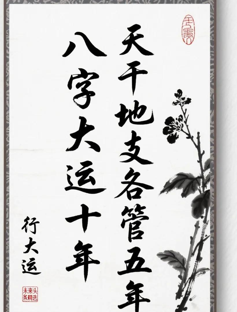 八字大运十年|天干地支各管五年在四柱命理中，每十年为一步大运。这十年并非混