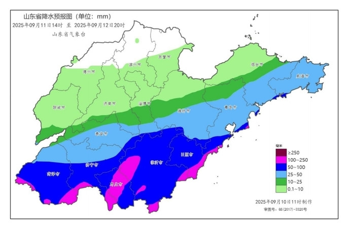 11日下午至12日山东将迎大范围强降雨过程