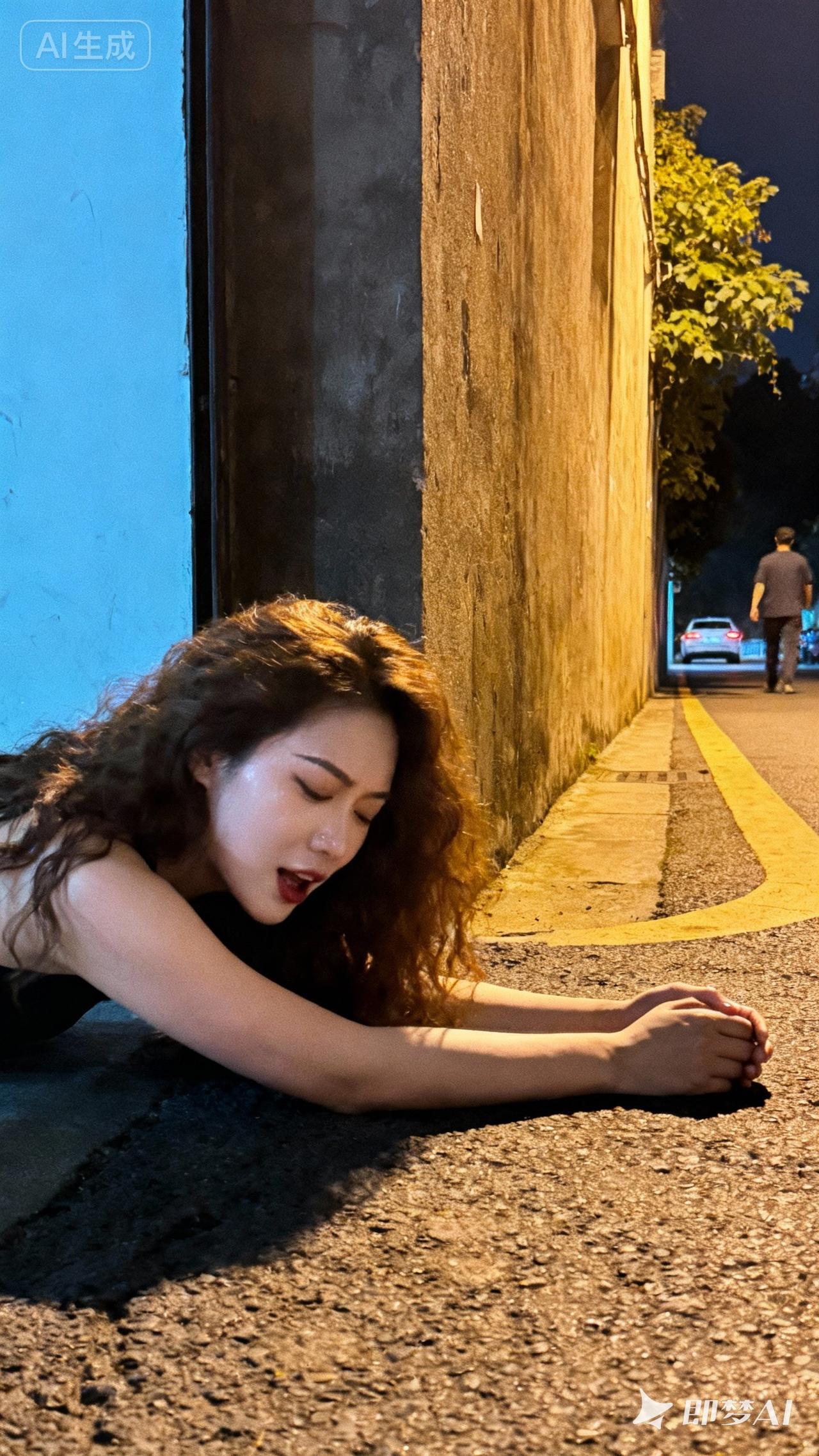 摄影外拍夜景人像人像胶片摄影