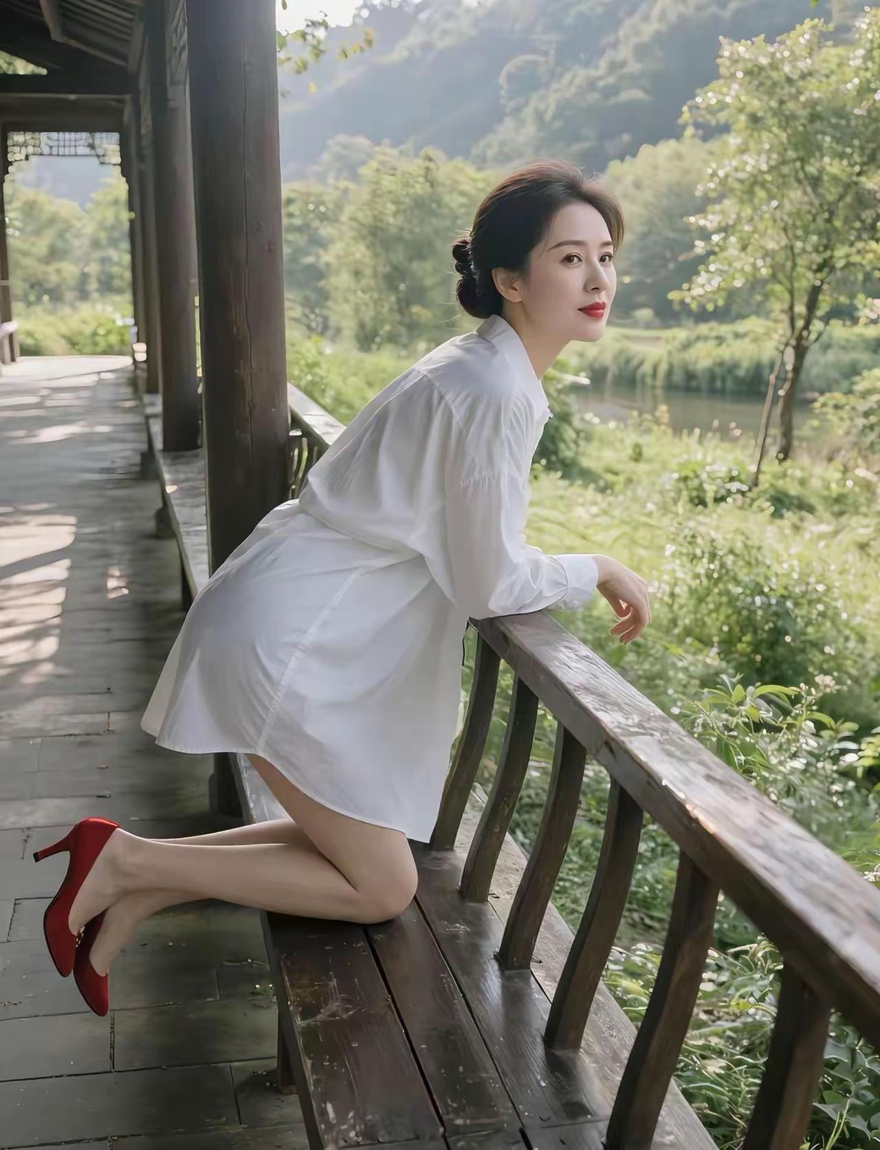 这双红色高跟鞋真漂亮！