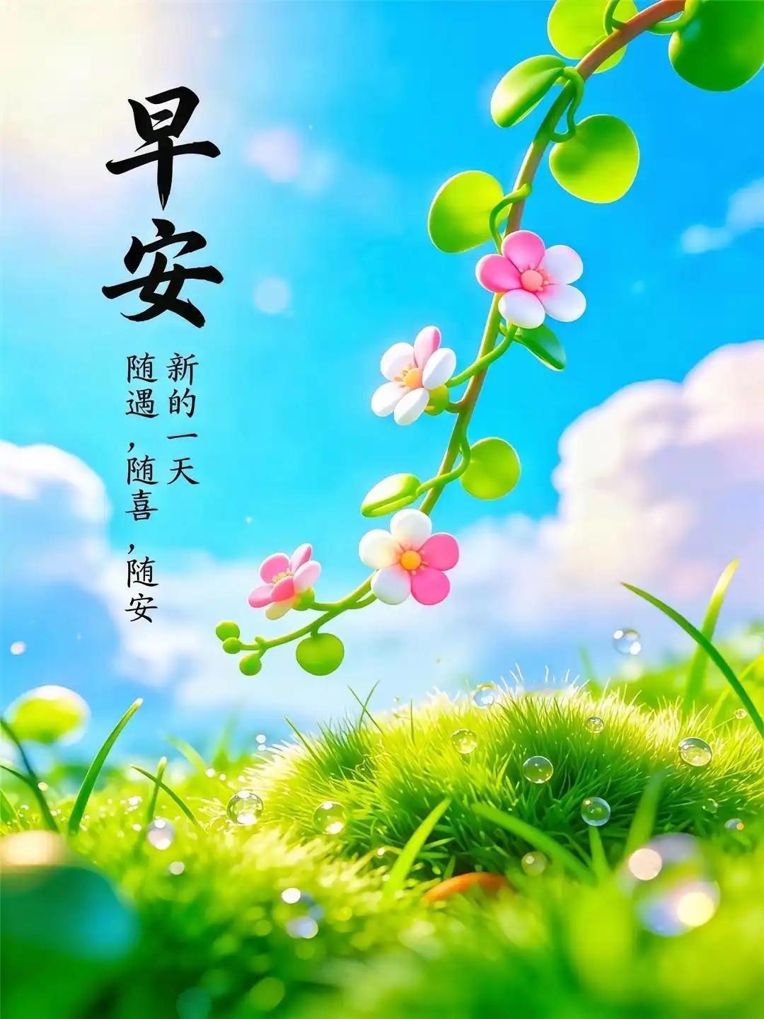 阳光明媚心情好，清晨问候喜气扬。微笑迎接新一天，事事顺遂好运连。开心快乐