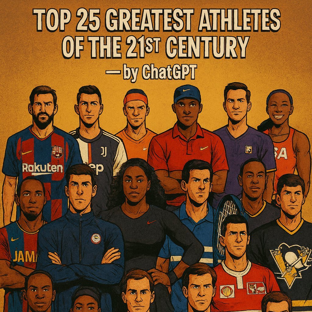 ChatGPT评出21世纪世界体坛最伟大的25名运动员，前十位中网坛占据四位。分