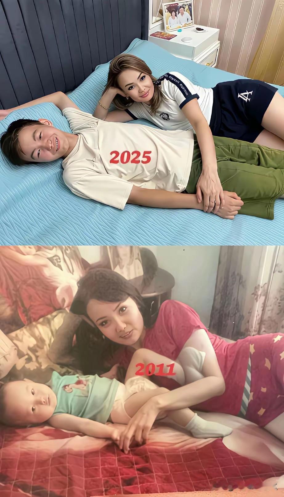 十四年后的母子俩！惊呆了