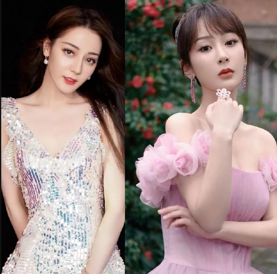 迪丽热巴和杨紫都是90后顶流花旦，旗鼓相当杨紫童星出身，颜值演技都一直在线。
