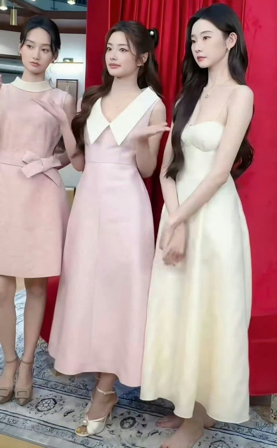 女明星太高也不是太好张艺凡为了合照和谐光脚合照这个张艺凡人品好好