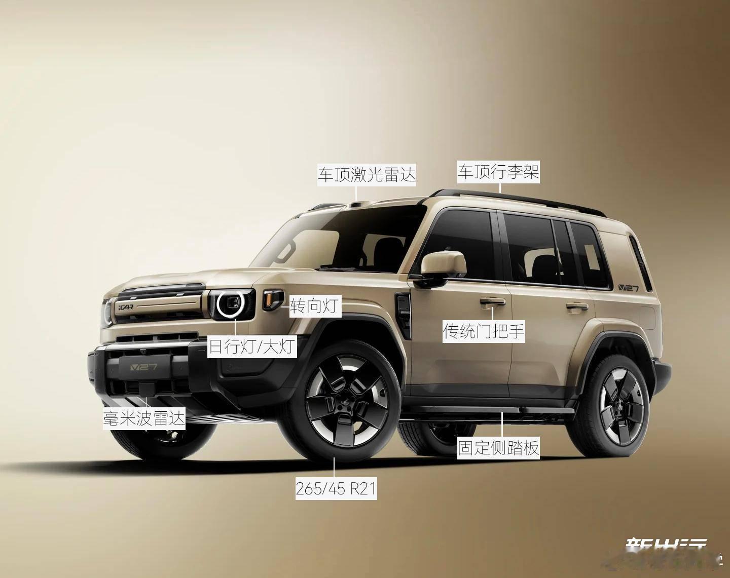 单看实车外型，我觉得iCARV27这个车真的好看。对吧，各种元素叠加的很舒服