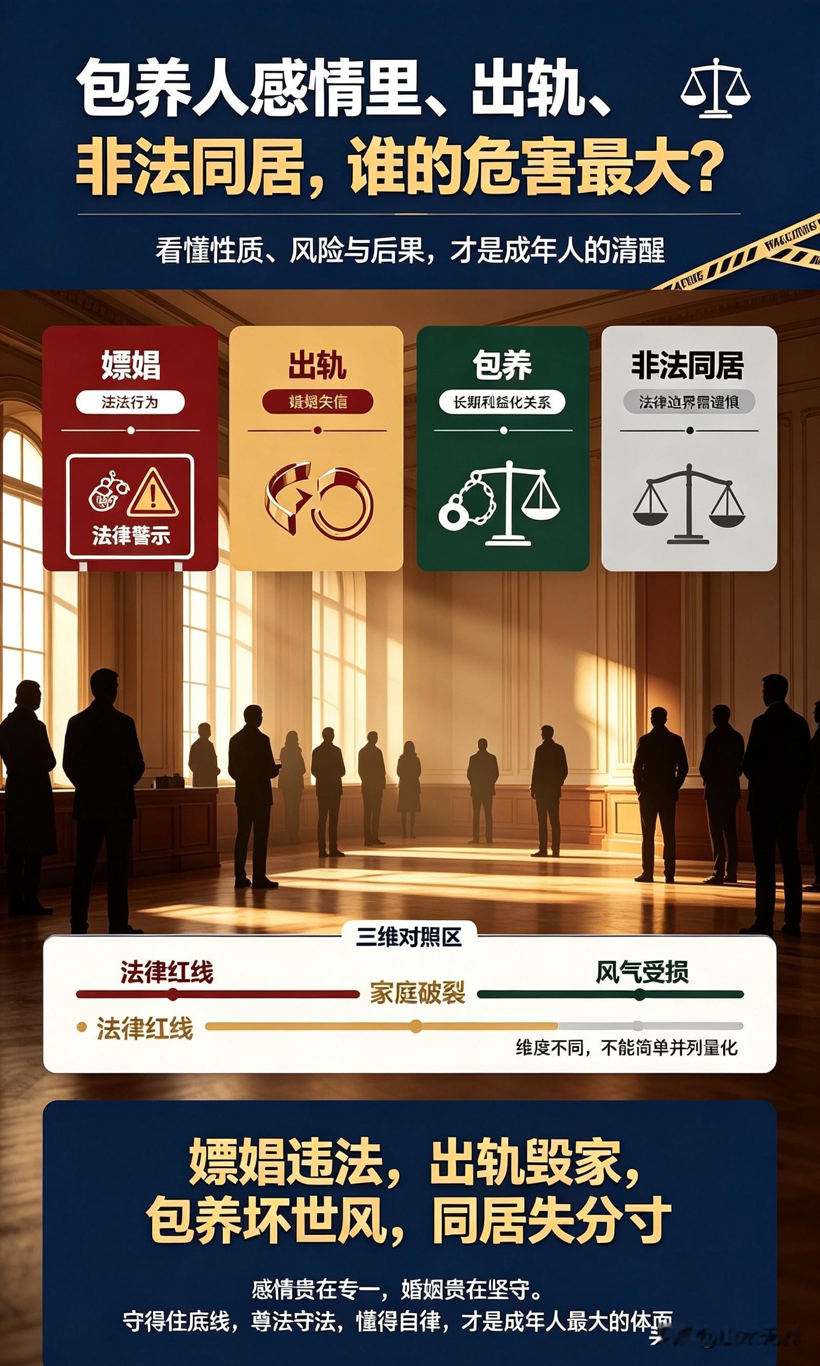 包养、嫖娼、出轨、非法同居，谁的危害最大？看懂才是成年人的清醒成年人感情里的四大乱象：包养、嫖娼、出