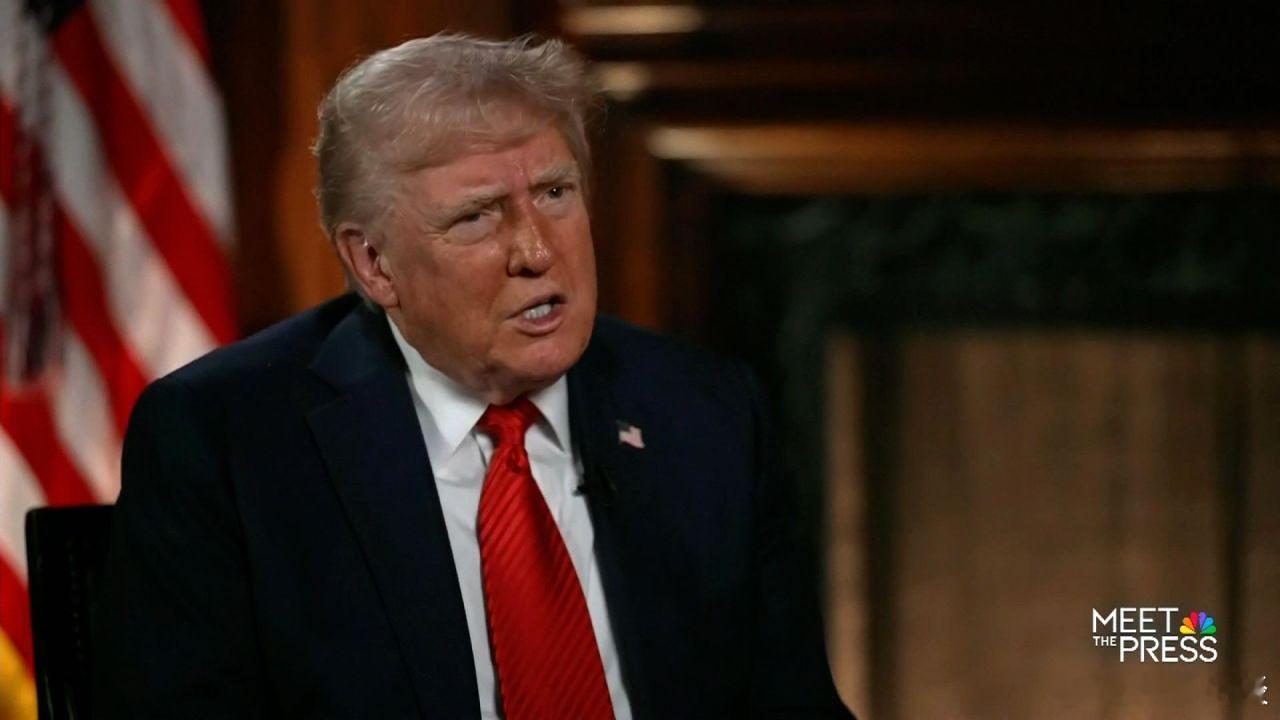【特朗普接受采访】在今天播出的NBC《会见新闻界》节目中，特朗普总统接受了一次广