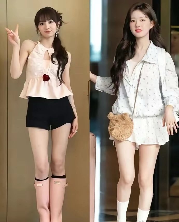 明明田曦薇看着更瘦，但是赵露思竟然体重更轻…… ​​​