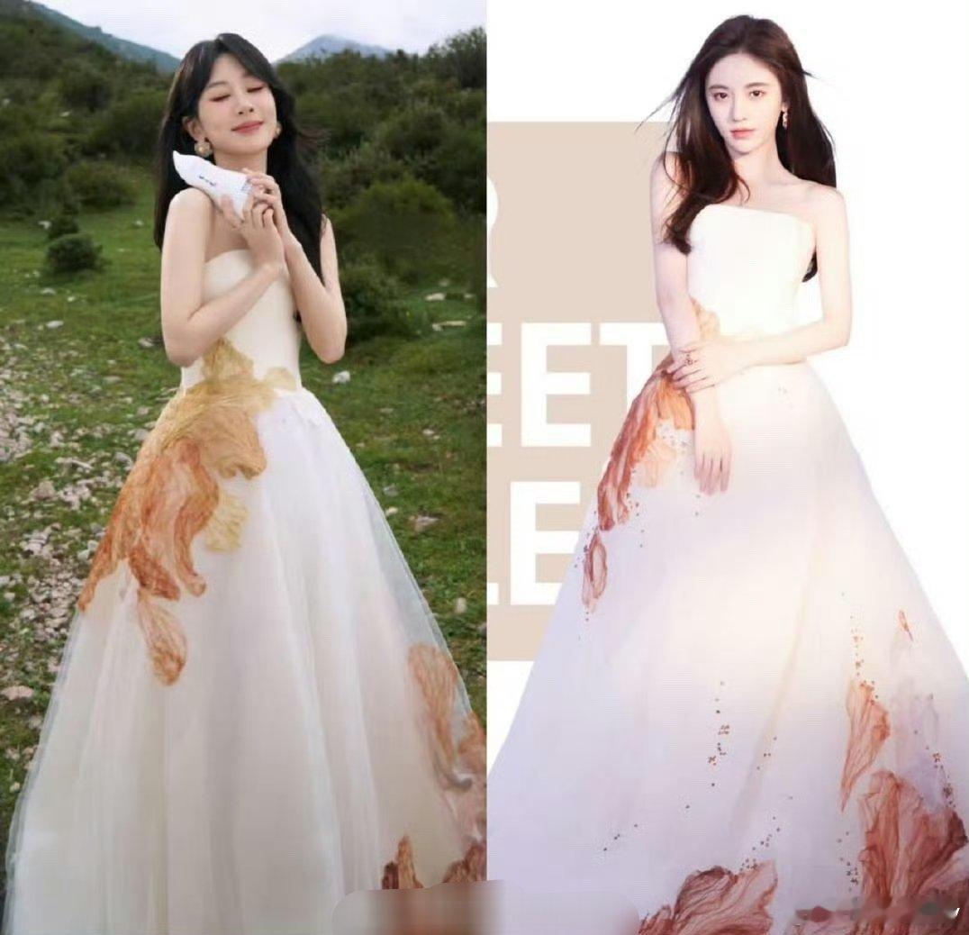 杨紫鞠婧祎同款礼服看得我两眼昏花，两人演绎的不分伯仲，平分秋色，有啥好讨论的，