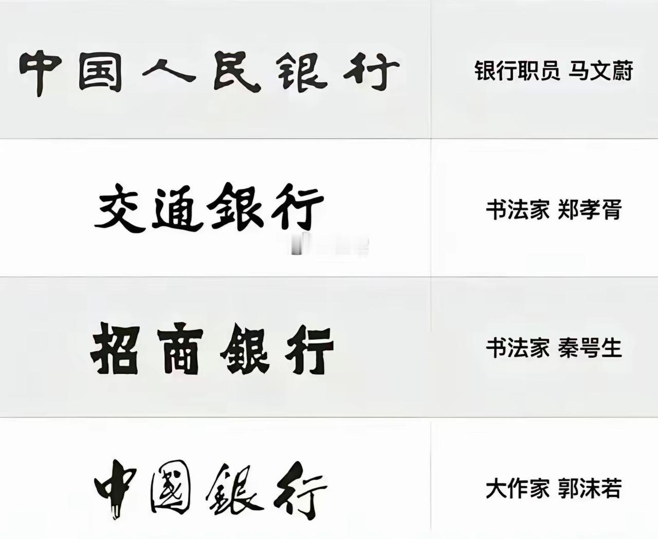 王铎：给银行的这些题字，我认为都好，尤其是郭老的，更有神采！