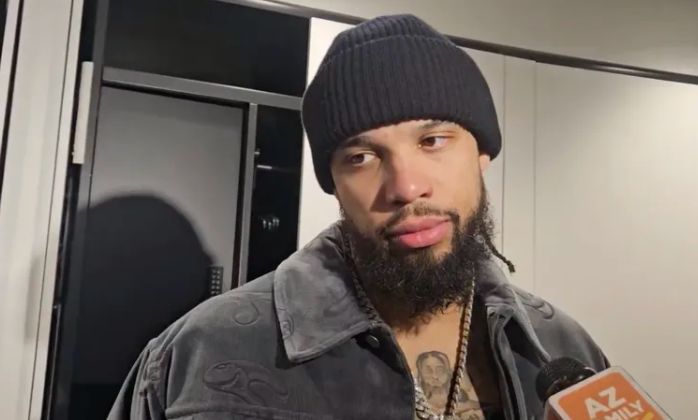 NBA常规赛，热火击败太阳。赛后太阳球员狄龙-布鲁克斯接受了记者采访，谈到了本场