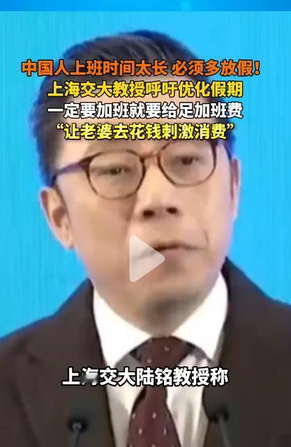 上交大教授喊话“十五五”要求多多放假，建议太戳心事情起因是，上交大陆铭教授经