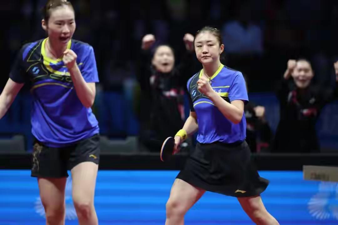 陈梦再胜孙颖莎，恭喜山东女乒获得全运会女乒团体冠军🏆……！第一盘：陈梦/王