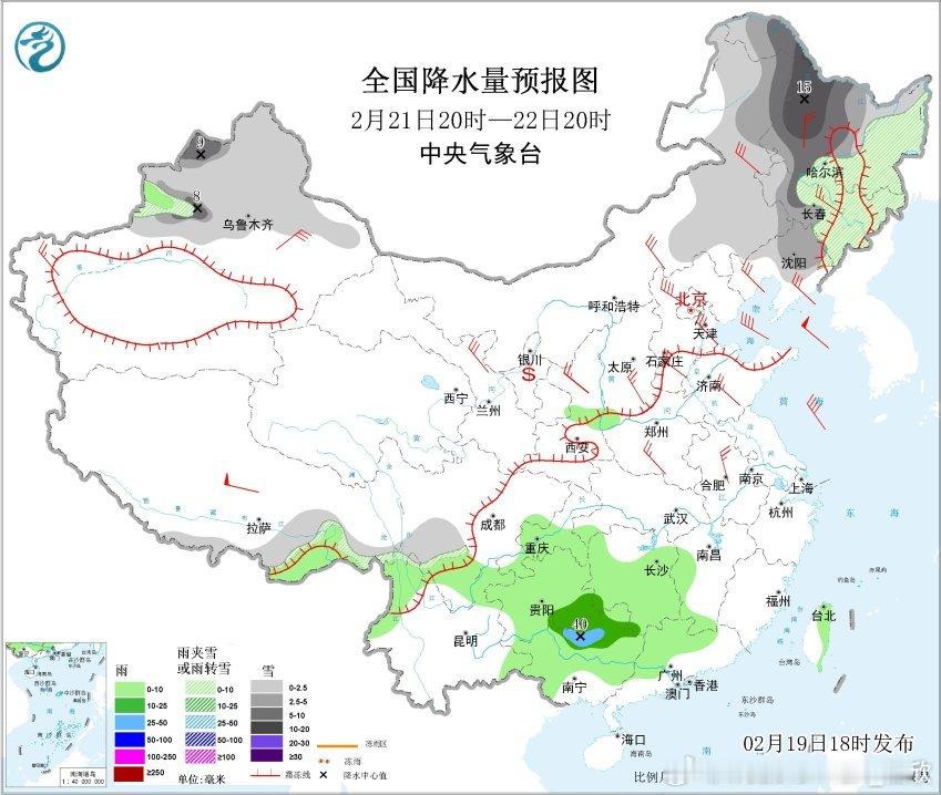 【雨雪】昨晚到今天，江南降雨增多，湖南站点包揽降水榜前8。未来2天，南方的降雨不