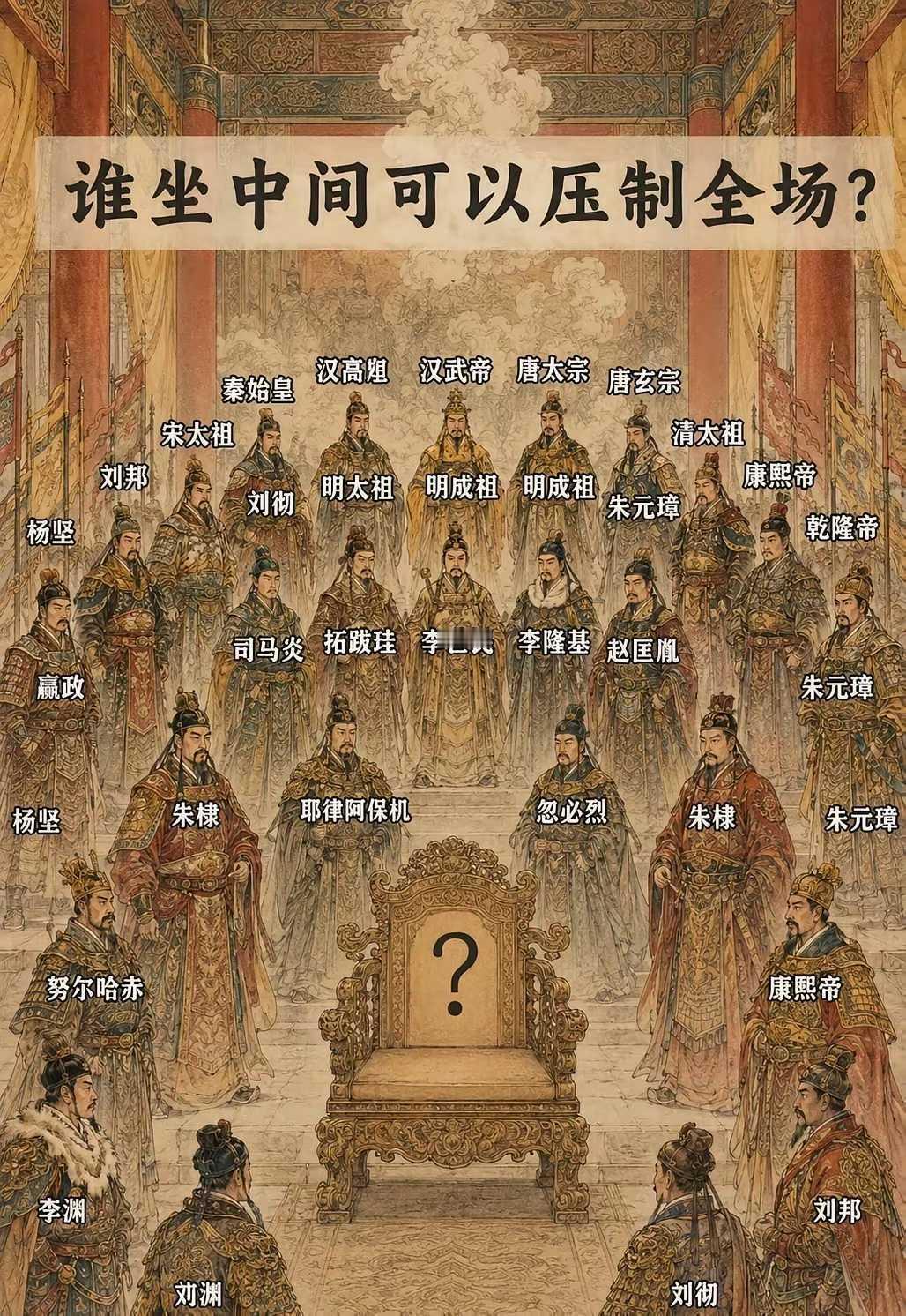 谁坐中间可以压制全场
