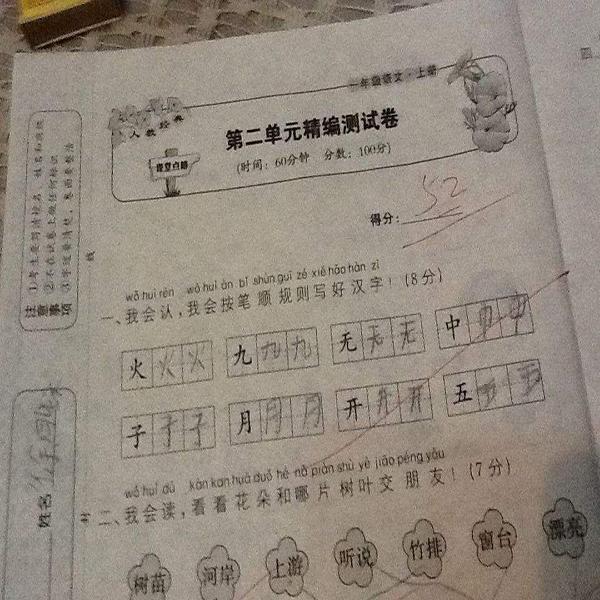 考试没考好, 妈妈并没有怪谁, 只说了一句话