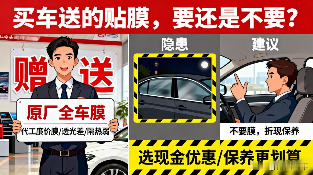 买车送的贴膜，到底要不要？4S店说送“原厂全车膜”，听着高大上，其实汽车厂根