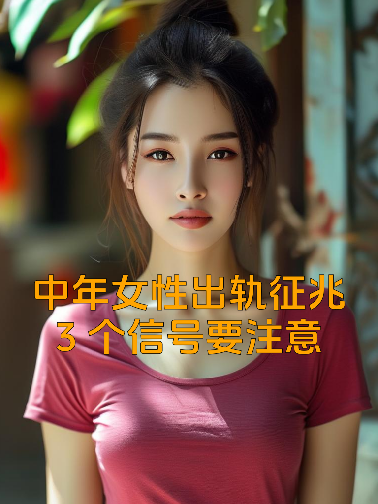 中年女性出轨的3大危险信号！第2个太明显，千万别忽视！