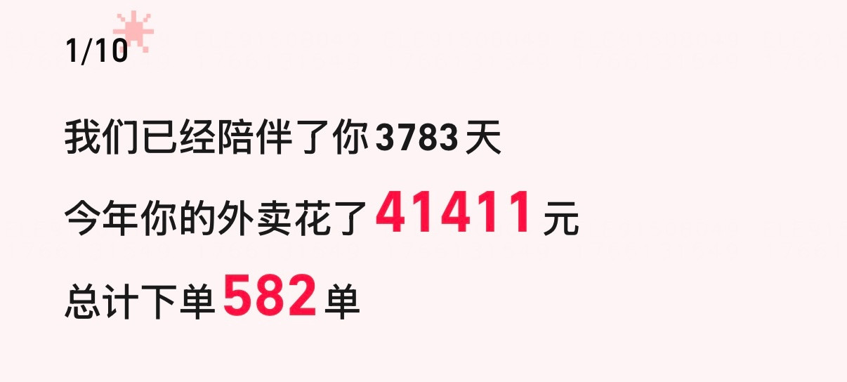 每年一度的干饭报告来了单平台定外卖花了4万1…你们都多少啊年度报告