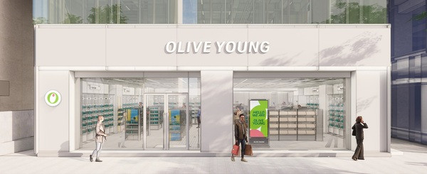 韩国美妆集合店oliveyoung换logo了。海外新鲜事换成了单色英文，