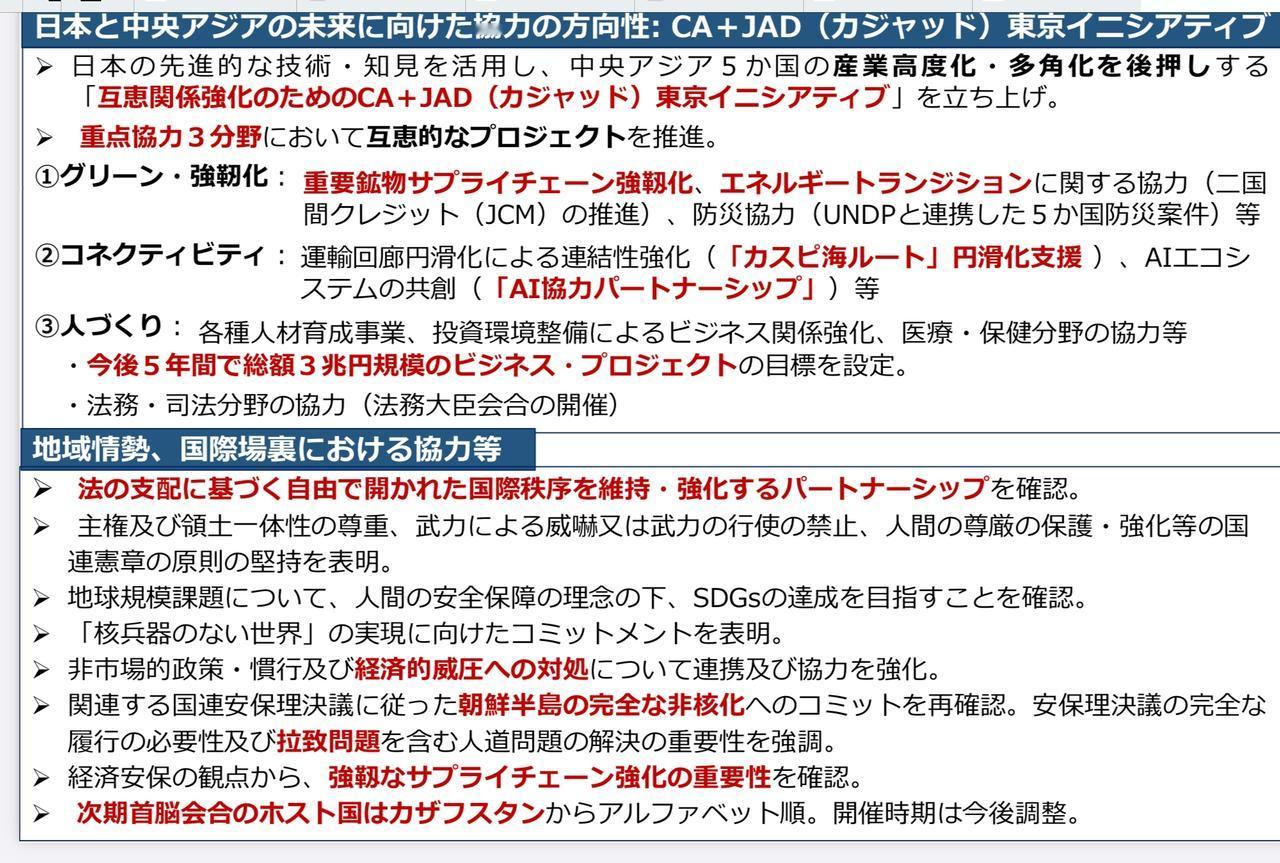 12月20号上午，日本与中亚五国的首届首脑峰会正式举行，并且通过了所谓的《东京宣