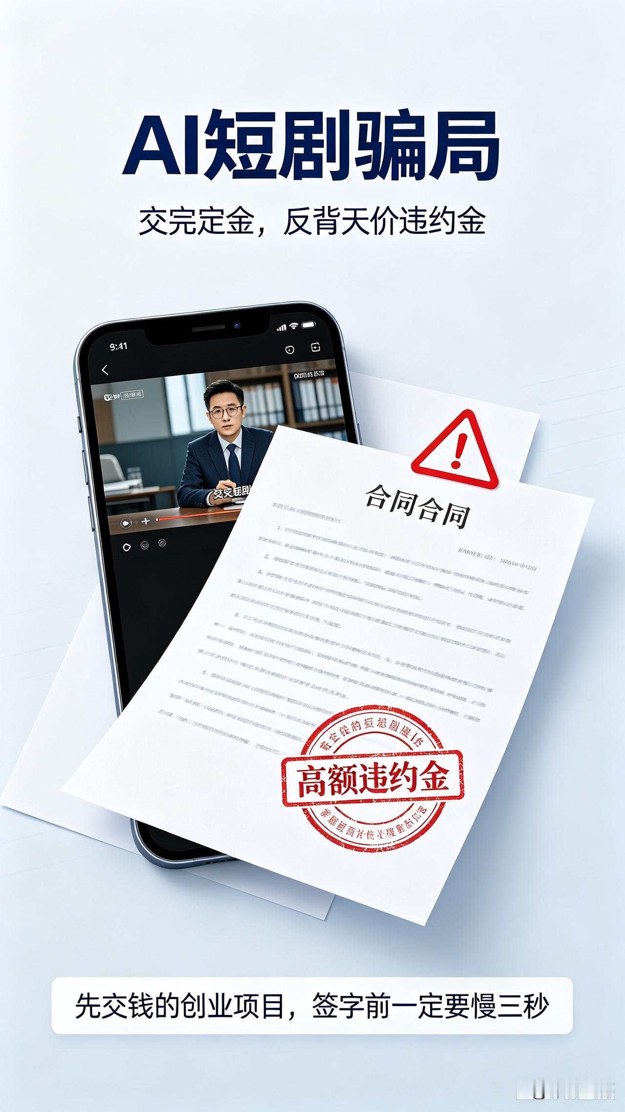 AI短剧骗局：交完定金，反背天价违约金！无数创业者被坑惨最近火爆全网的AI