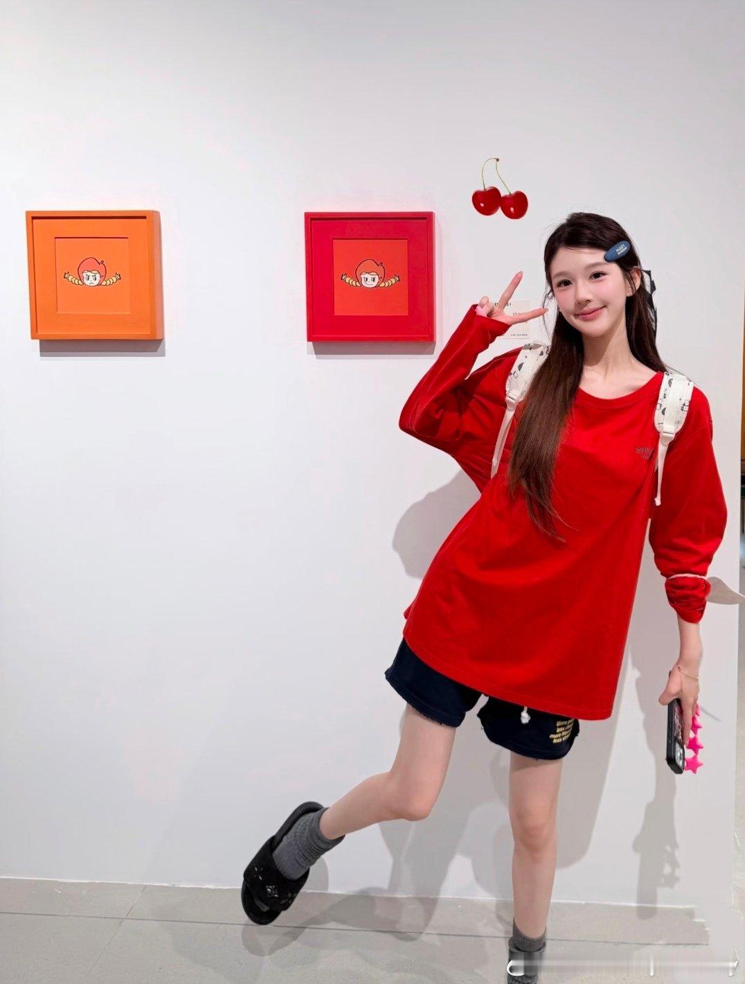 #赵露思#🍎可爱滴苹果女孩🍎​