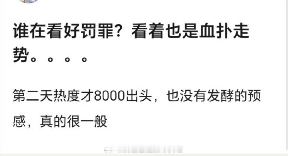 黄景瑜《罚罪2》还有得救吗？新剧看三天，今天第三天全天热度都好平，晚上黄金时段也